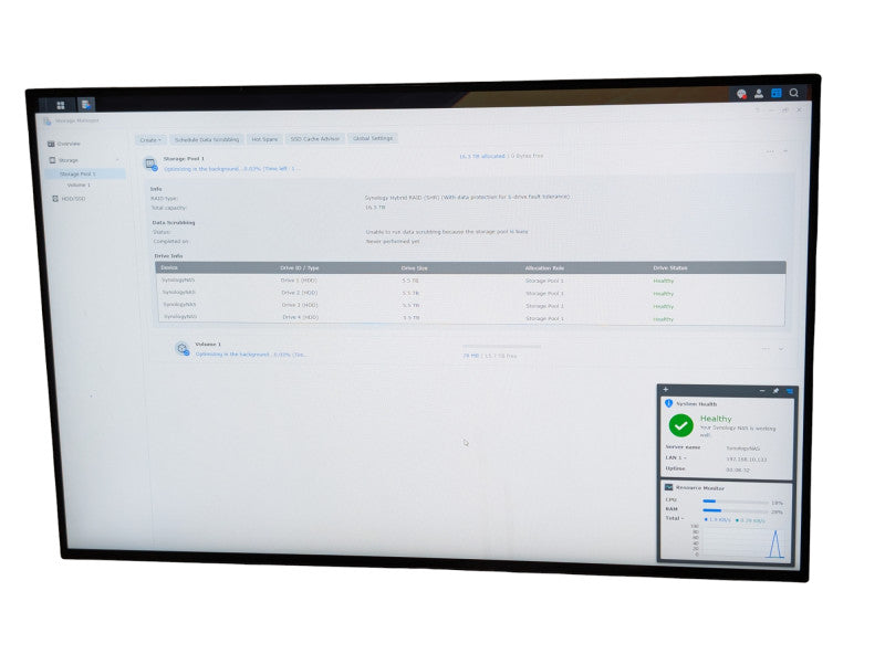 Synology 1U Rack NAS RS820RP+ with 4x 6TB HDDs installed  -