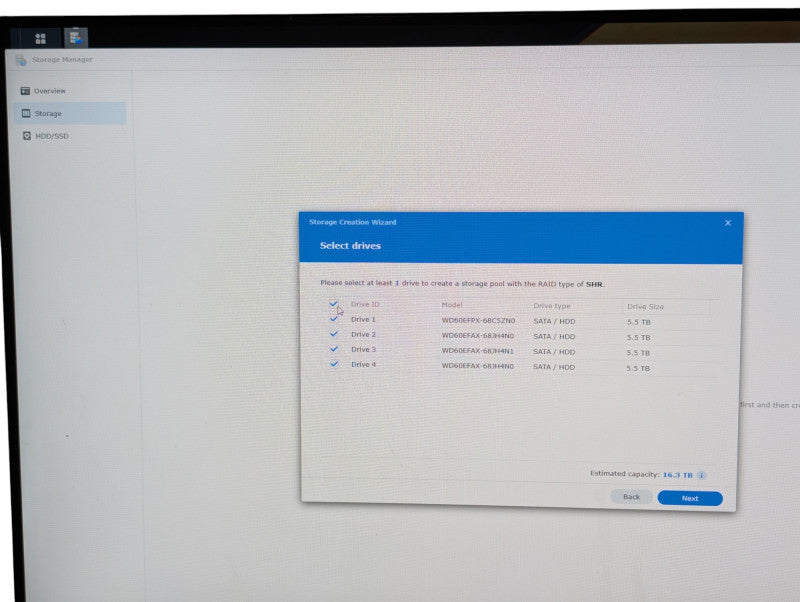 Synology 1U Rack NAS RS820RP+ with 4x 6TB HDDs installed  -