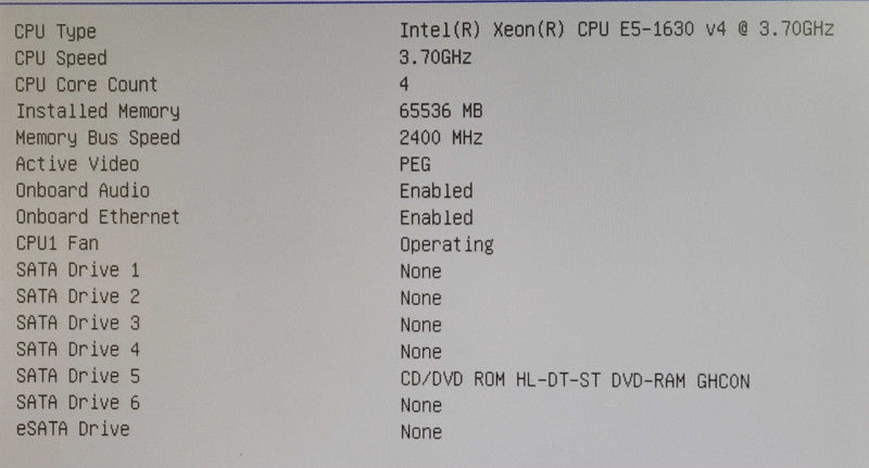 Lenovo ThinkStation P510 - Xeon E5-1630 v4 @ 3.70GHz, 64GB DDR4, GTX 750 TI