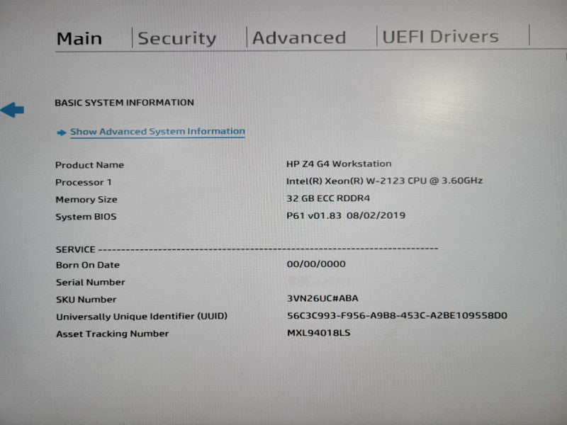 HP Z4 G4 Workstation | Xeon W-2123 @3.60GHz, 32GB DDR4, K2200, 512GB NVMe !