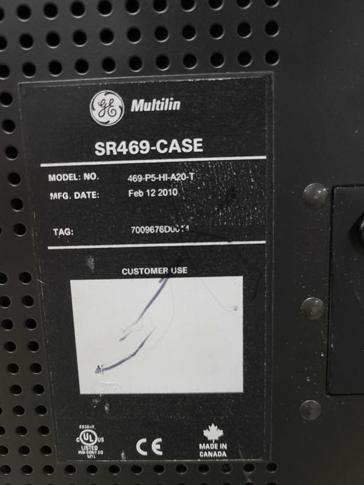 GE 469 Motor Management Relay 469-P5-HI-A20-T, READ _