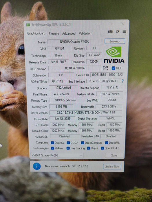 NVIDIA Quadro P4000 8GB GDDR5 Graphics Card | 4x DisplayPort !