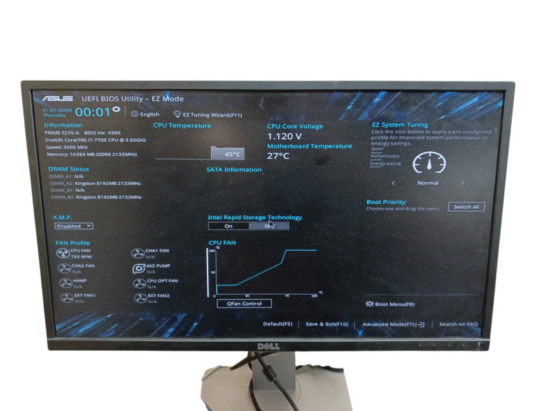 Asus Prime Z270-A Motherboard & Intel i7-7700 @3.60Ghz CPU 16GB DDR4