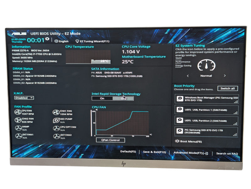 Custom PC ASUS PRIME Z270-A Intel Core i7-7700 16GB RMA 1TB SSD  -