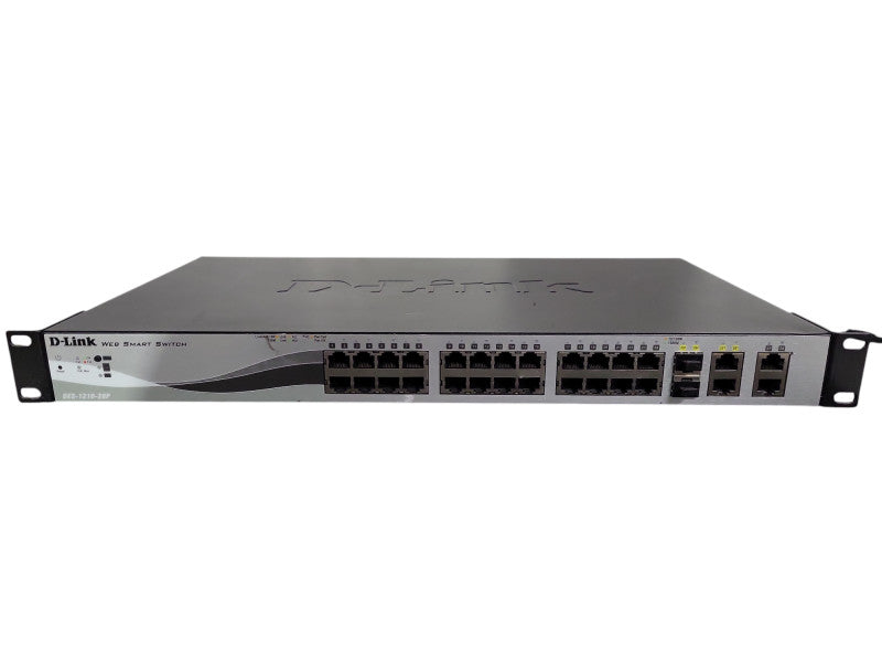 D-LINK DES-1210-28P 28 Port Fast Ethernet Web Smart PoE Switch !