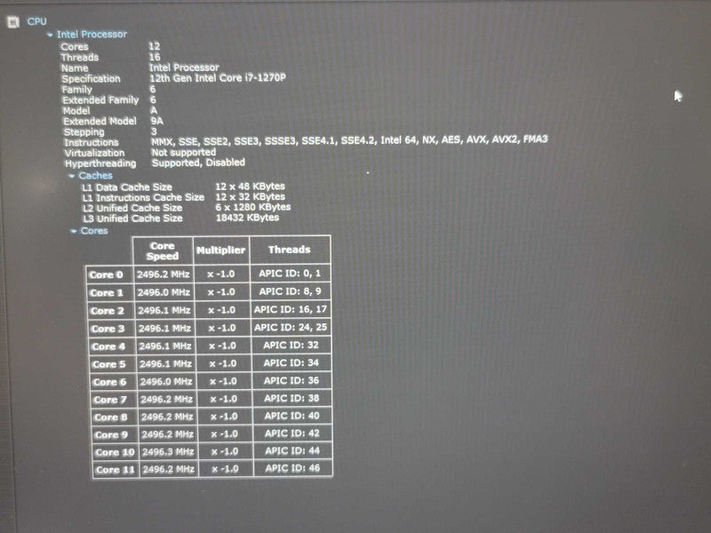 Dell Latitude 5530 i7-1270P  16GB RAM 256GB NVMe READ β Lap200