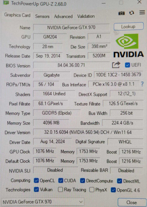 Gigabyte GeForce GTX 970 4GB Graphics Card GV-N970IXOC-4GD _