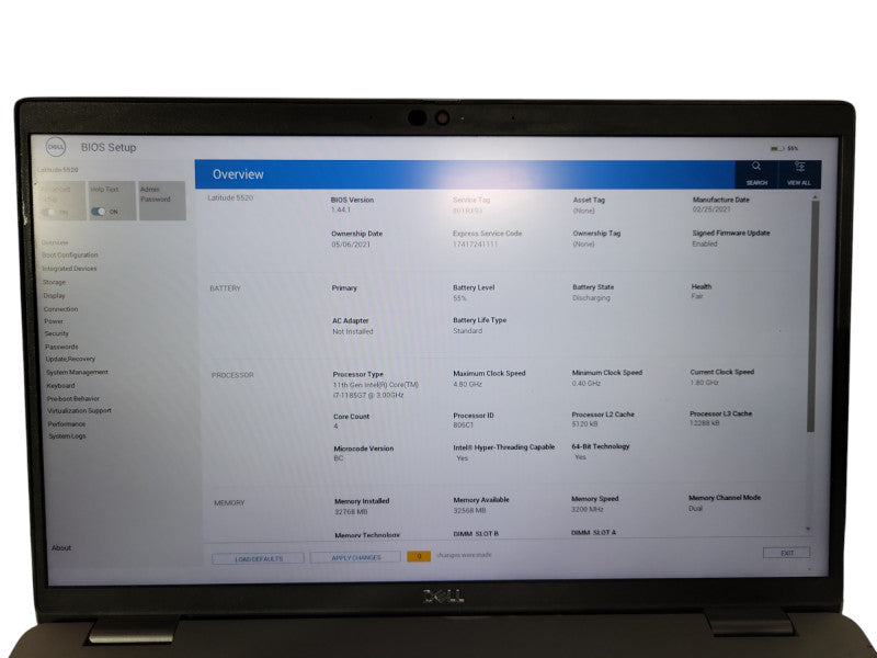 DELL Latitude 5520 TouchScreen Intel Core i7-1185G7 16GB RAM 256GB NVMe ! Lap200