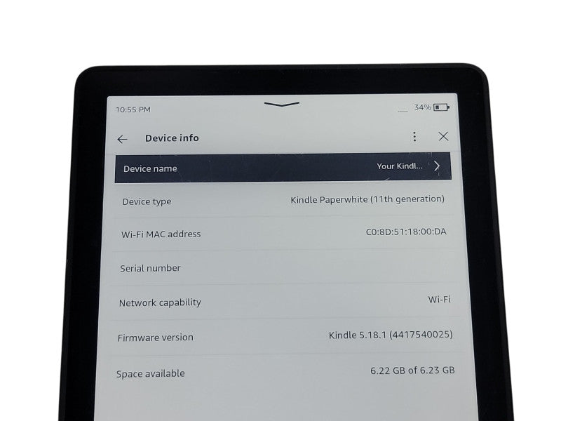 Amazon Kindle Paperwhite 11th Gen - 8GB - Black