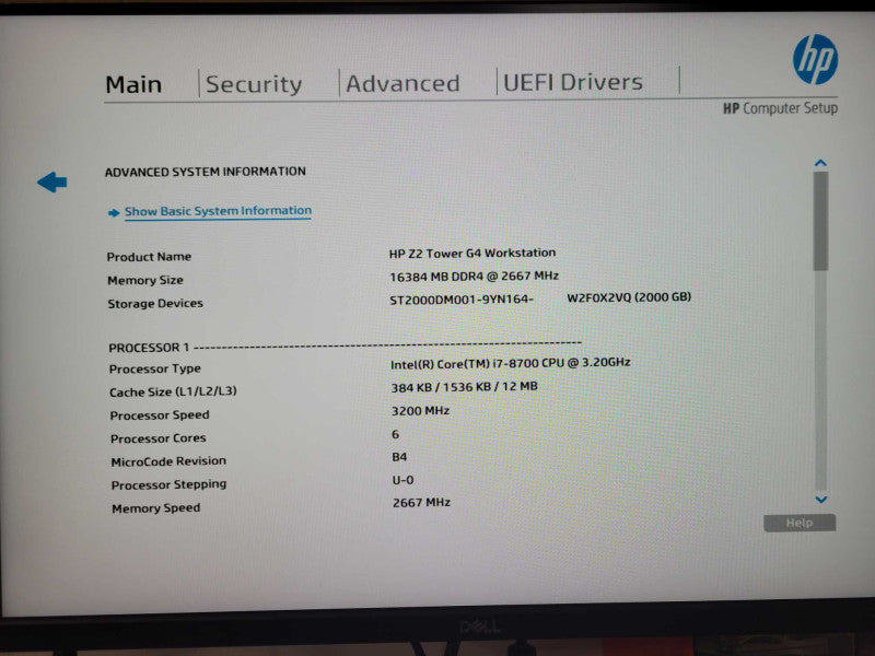 HP Z2 Tower G4 Workstation Core i7-8700 3.20GHz 16GB 2TB HDD Quadro K2200  _