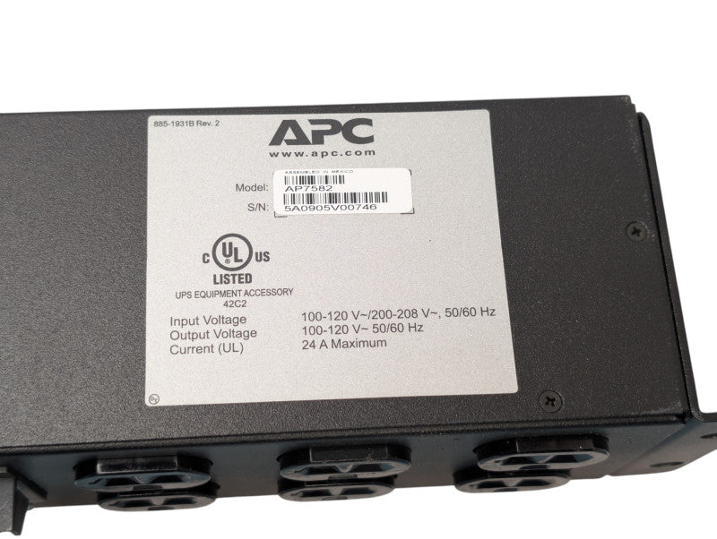 APC AP7582 Basic Rack PDU Extender 2U 120V Q-