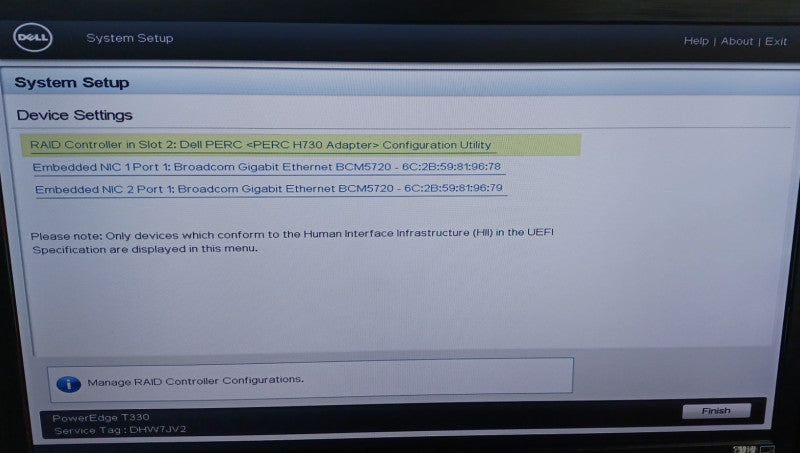 Dell PowerEdge T330 Xeon E3-1230 V6 3.60GHz 24GB RAM PERC H730