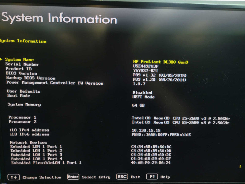 HP ProLiant DL380 Gen9 - 2x Xeon E5-2680 v3 64GB DDR P440ar 2x 800W PSU %