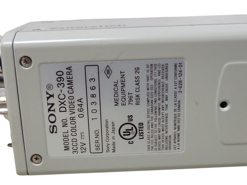 Sony DXC-390 3CCD Color Video camera w/ Fujinon-TV-Z Lens, READ _