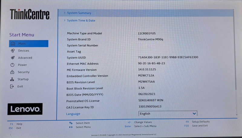 Lenovo ThinkCentre M90q | Core i5-10500 @3.10GHz, 16GB DDR4, 256GB NVMe