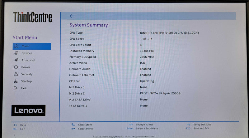 Lenovo ThinkCentre M90q | Core i5-10500 @3.10GHz, 16GB DDR4, 256GB NVMe