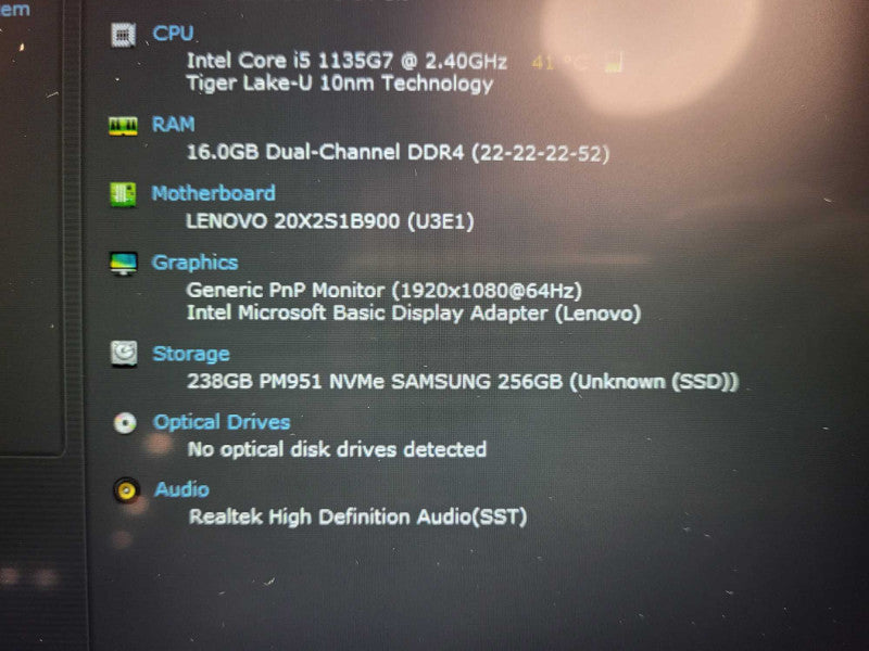 Lenovo ThinkPad L14 G2 Core i5-1135G7@2.4GHz 16GB RAM 256GB SSD $ Lap200