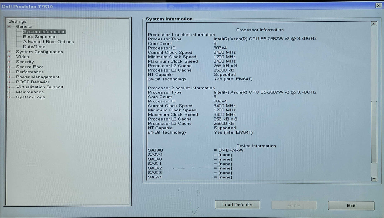 Dell T7610, 2x Xeon E5-2687W v2 3.40GHz, 192GB DDR3, 2x FirePro V5900