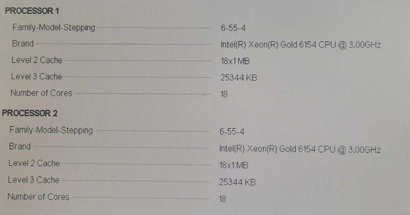 Dell PowerEdge R640 1U - 2x Xeon Gold 6154 @ 3.00GHz 128GB DDR4 H740P Mini