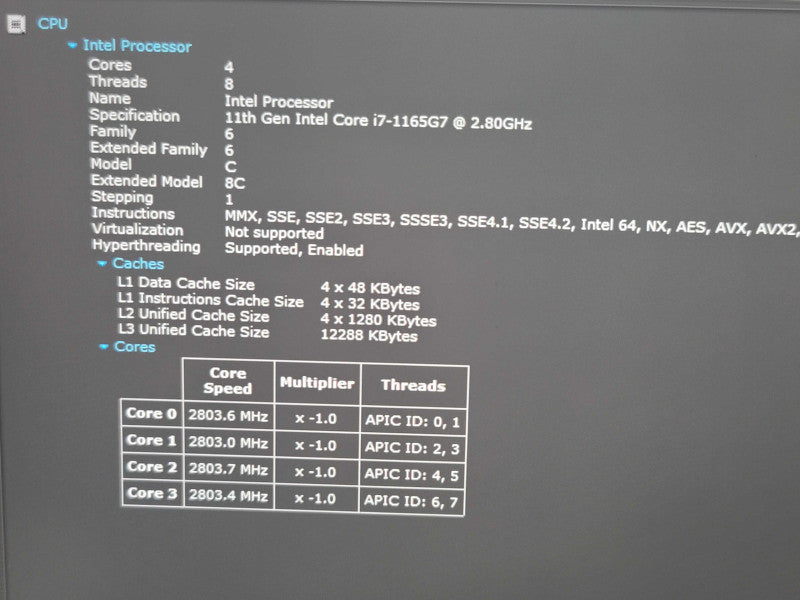 Lenovo ThinkPad P15s i7-1165G7 32GB DDR4 Quadro T500 256GB NVMe β Lap200