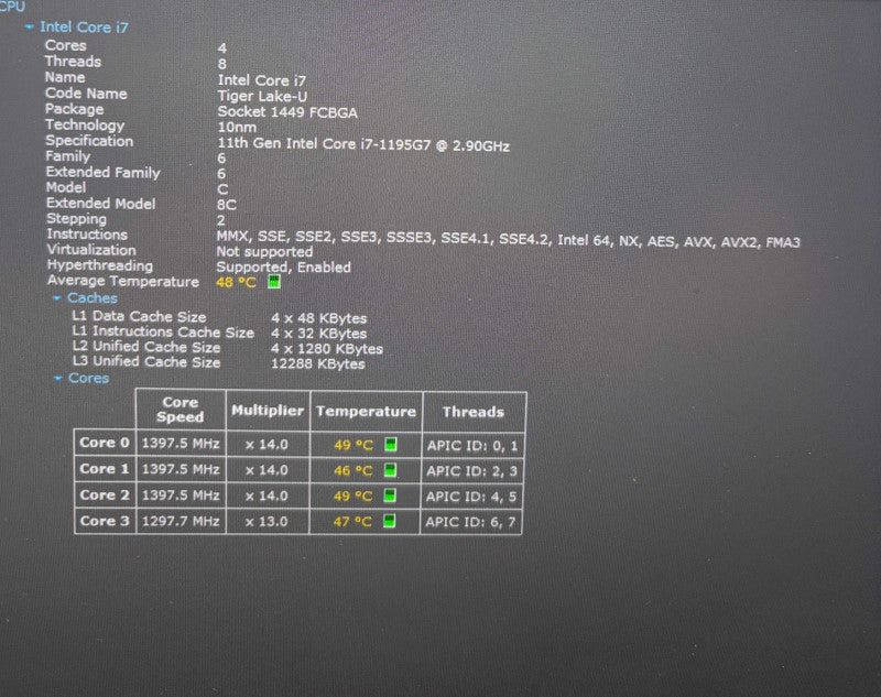 Dell XPS 13 9310 i7-1195G7 16GB 256SSD "Dirty Screen Effect" READ!  Lap200
