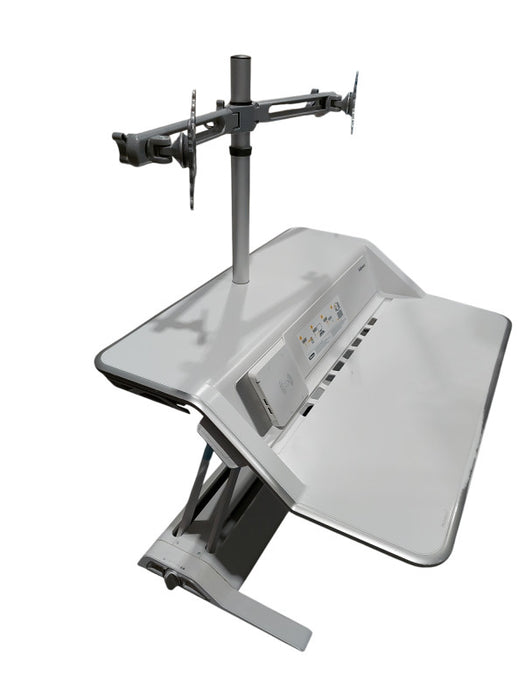 Fellows Ergonomic Dual Mount Monitor Stand Desk Docking Station  =