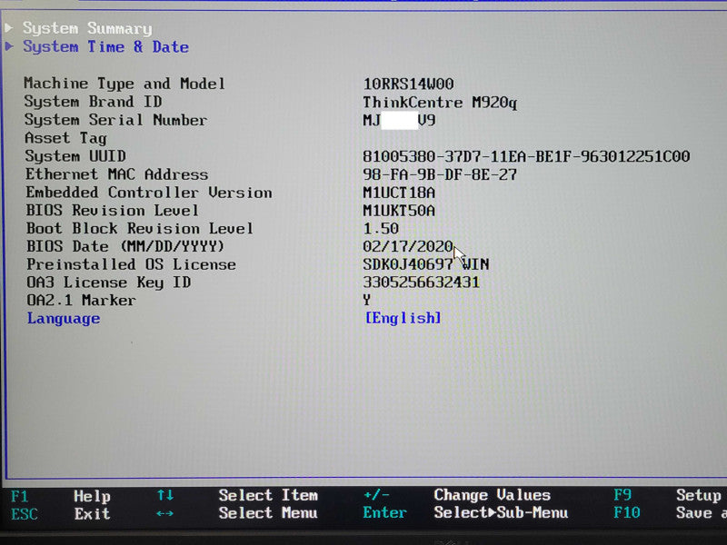 Lenovo ThinkCentre M920q Micro Core I7-8700T 2.4GHz, 32GB DDR4, 240GB SSD _
