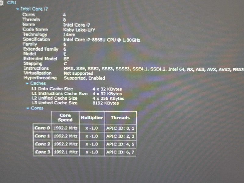 Lenovo  ThinkPad P43s i7-8565U 16GB RAM Quadro P520 256GB SSD  β BudLap