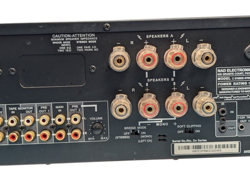 NAD Electronics C 375BEE Stereo Integrated Amplifier READ  -