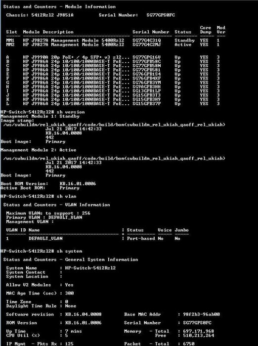 HPE Aruba 5412R zl2 J9851A 1000BASE-T PoE+ w/ 11x J9986A, 1x J9990A, 4x PSU _