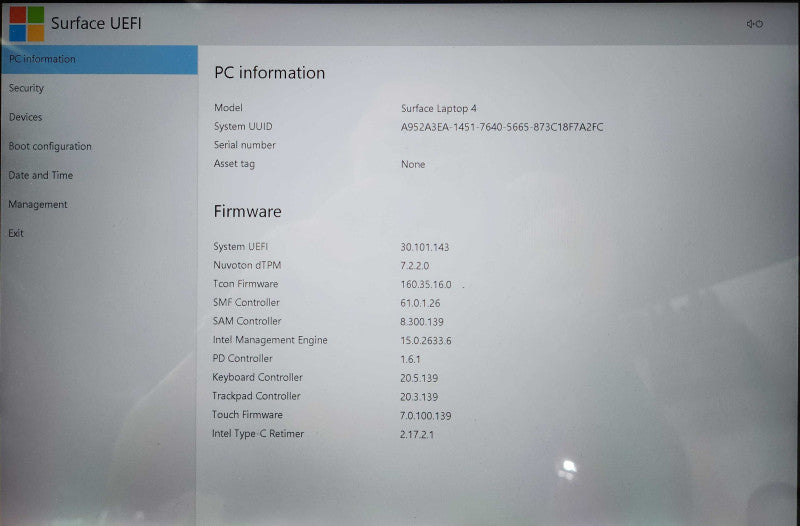 Microsoft Surface Laptop 4 1951, i7-1185G7 3.00GHz, 16GB DDR4, 256GB NVMe  Lap200