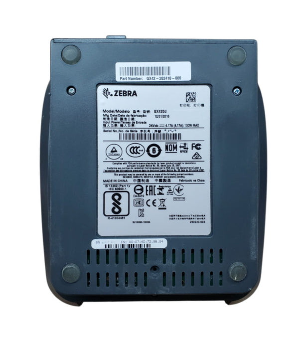 Zebra GX420d Thermal Label Printer | GX42-202410-000