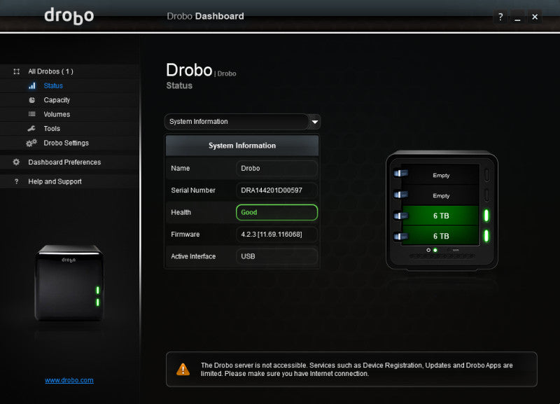 Drobo DDR3-A USB3.0 4-Bay Direct Attached Storage | No HDD's
