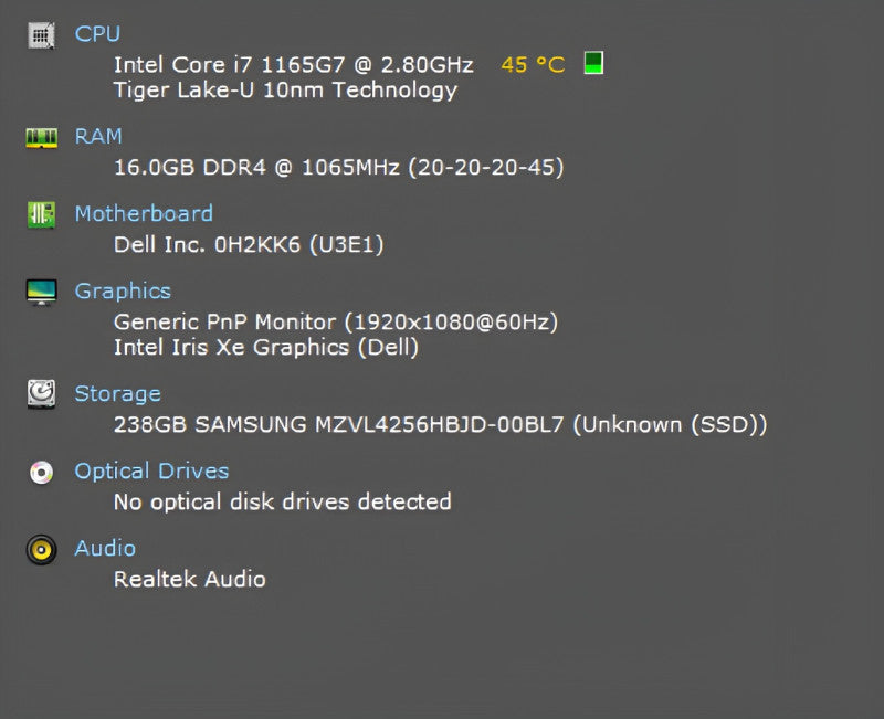 Dell Latitude 7420, i7-1165G7 2.80GHz, 16GB DDR4, 256GB NVMe, No PWR  Lap200
