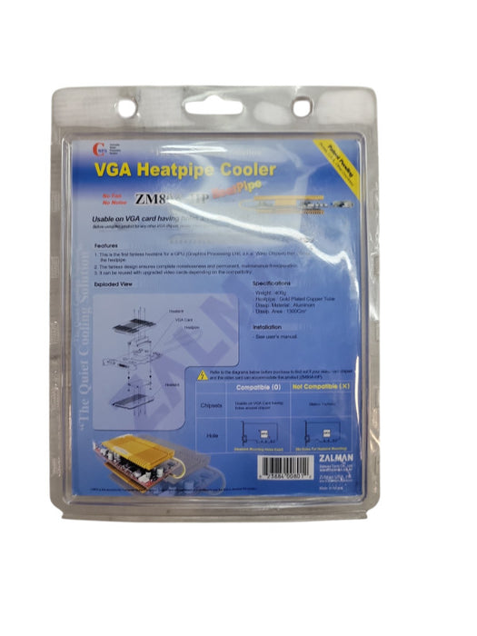 Vintage ZALMAN VGA HEATPIPE COOLER (ZM80A-HP) %