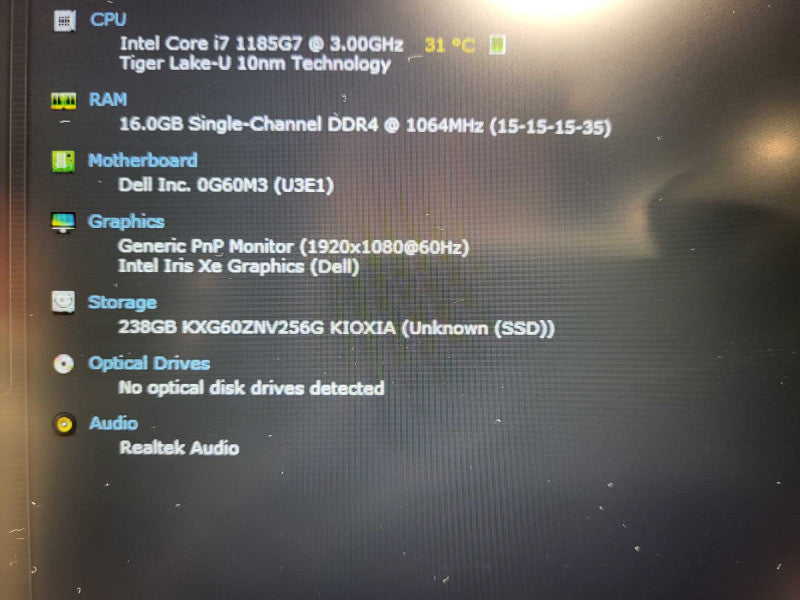 Dell Latitude 5520 TOUCH i7-1185G7@3GHz vPRO 16GB RAM 256GB SSD $ Lap200