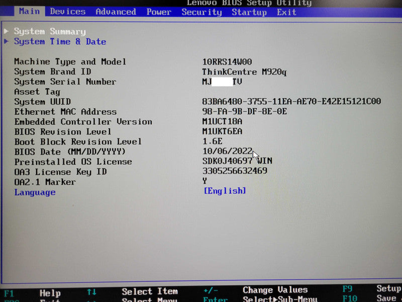 Lenovo ThinkCentre M920q Micro Core I7-8700T 2.4GHz, 32GB DDR4, 240GB SSD Q_