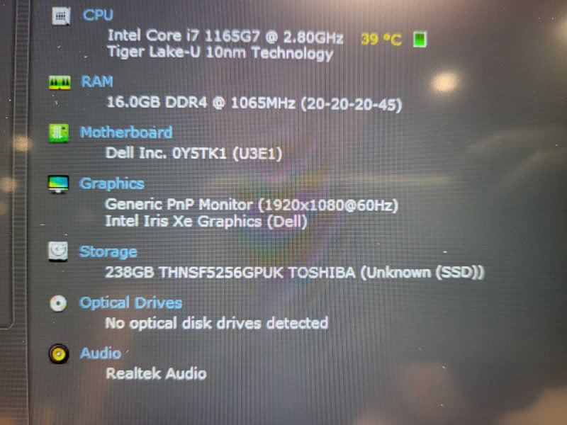 Dell Latitude 7420, i7-1165G7 2.80GHz, 16GB DDR4, 256GB NVMe READ $ Lap200