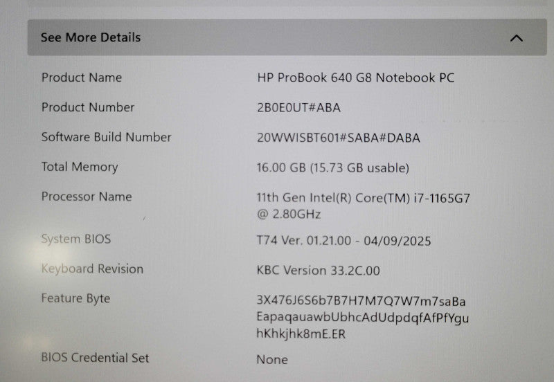 HP ProBook 640 G8, Core I7-1165G7 2.8GHz, 16GB DDR4, 512GB nVME, READ _ Lap200