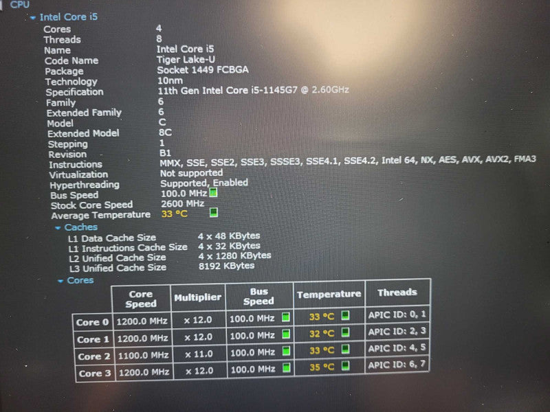 Dell Latitude 7420, i5-1145G7 2.60GHz, 8GB DDR4, 256GB NVMe, No AC  $ Lap200