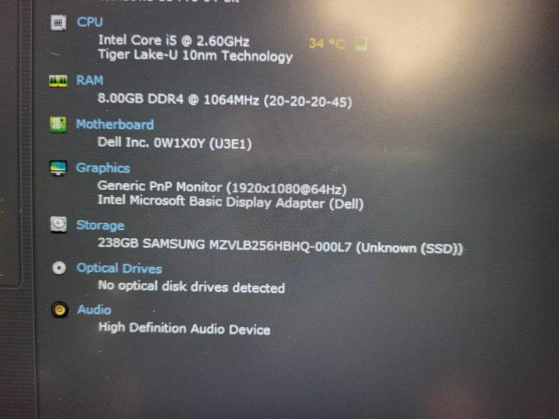 Dell Latitude 7420, i5-1145G7 2.60GHz, 8GB DDR4, 256GB NVMe, No AC  $ Lap200