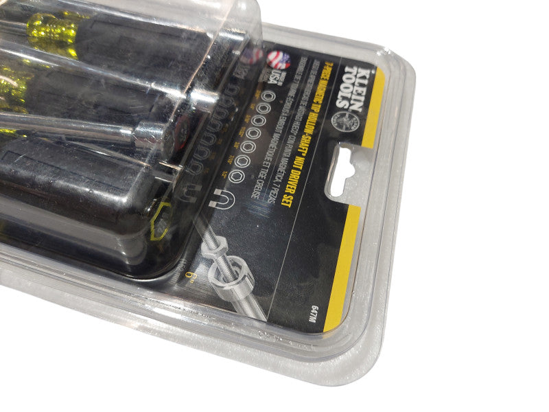 Klein 647M 7-Piece Nut Driver Set, Magnetic Hollow 6-Inch Shafts 3/16 - 1/2 =