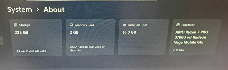 Lenovo ThinkPad T495s | Ryzen 7 PRO 3700U @2.30GHz, 16GB DDR4, 256GB NVMe  Lap200