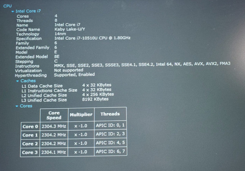 Lenovo ThinkPad X1 Carbon Gen 8 TOUCH Core i7-10510U@1.8GHz 16GB RAM 256SSD  Lap200