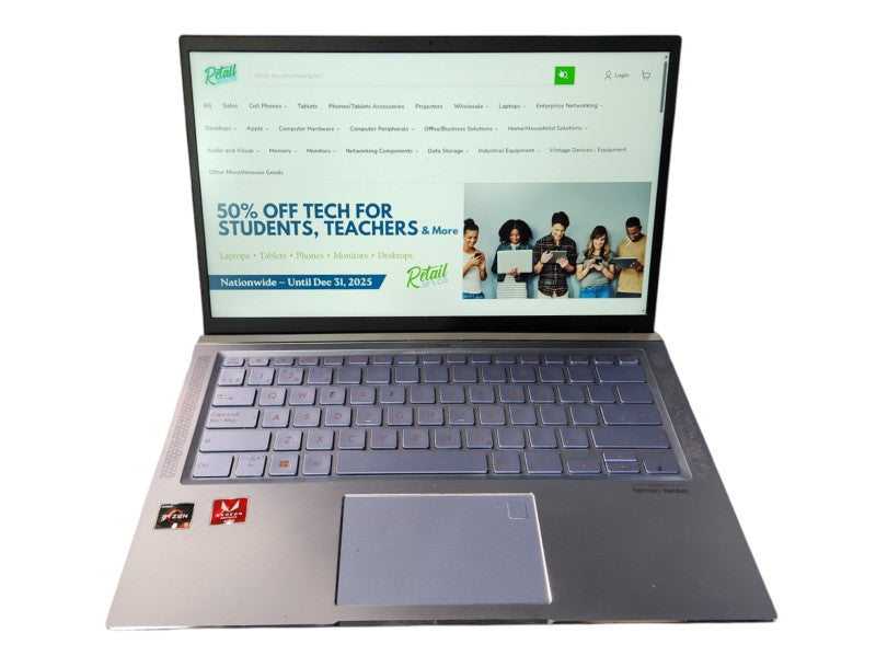 ASUS ZenBook 14 UM431D, Ryzen 5 3500U, 8GB DDR4, 512GB NVMe, No PWR  Lap200