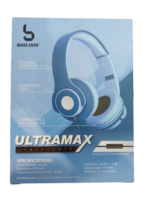 Bass Jaxx Ultramax Adjustable Headphones With Built-In Microphone