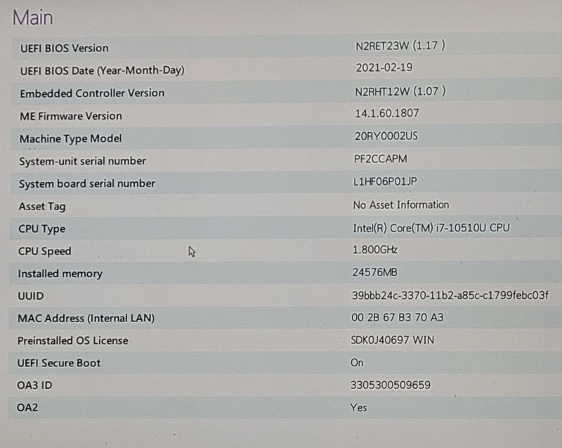 Lenovo ThinkPad T490 Core i7-10510U 24GB DDR4 512GB SSD  Lap200