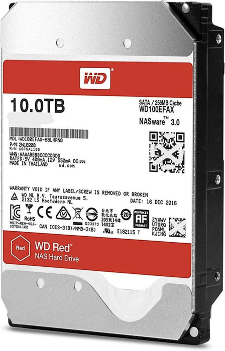 10TB SATA 3.5" 6Gb/s WD Red NAS HDD - WD100EFAX Q+