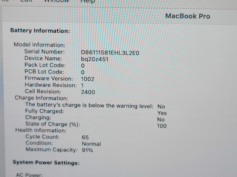 Apple Macbook Pro 2020 13" 8-Core M1 @ 3.2GHz 16GB RAM 250GB SSD