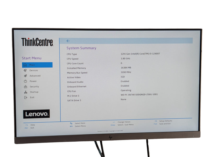 Lenovo M70q Gen 3 mini Desktop Intel Core i5-12400T 16GB RAM 256GB SSD  -